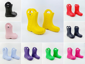 Crocs children's mid-calf rain boots with non-slip EVA soles-5967  